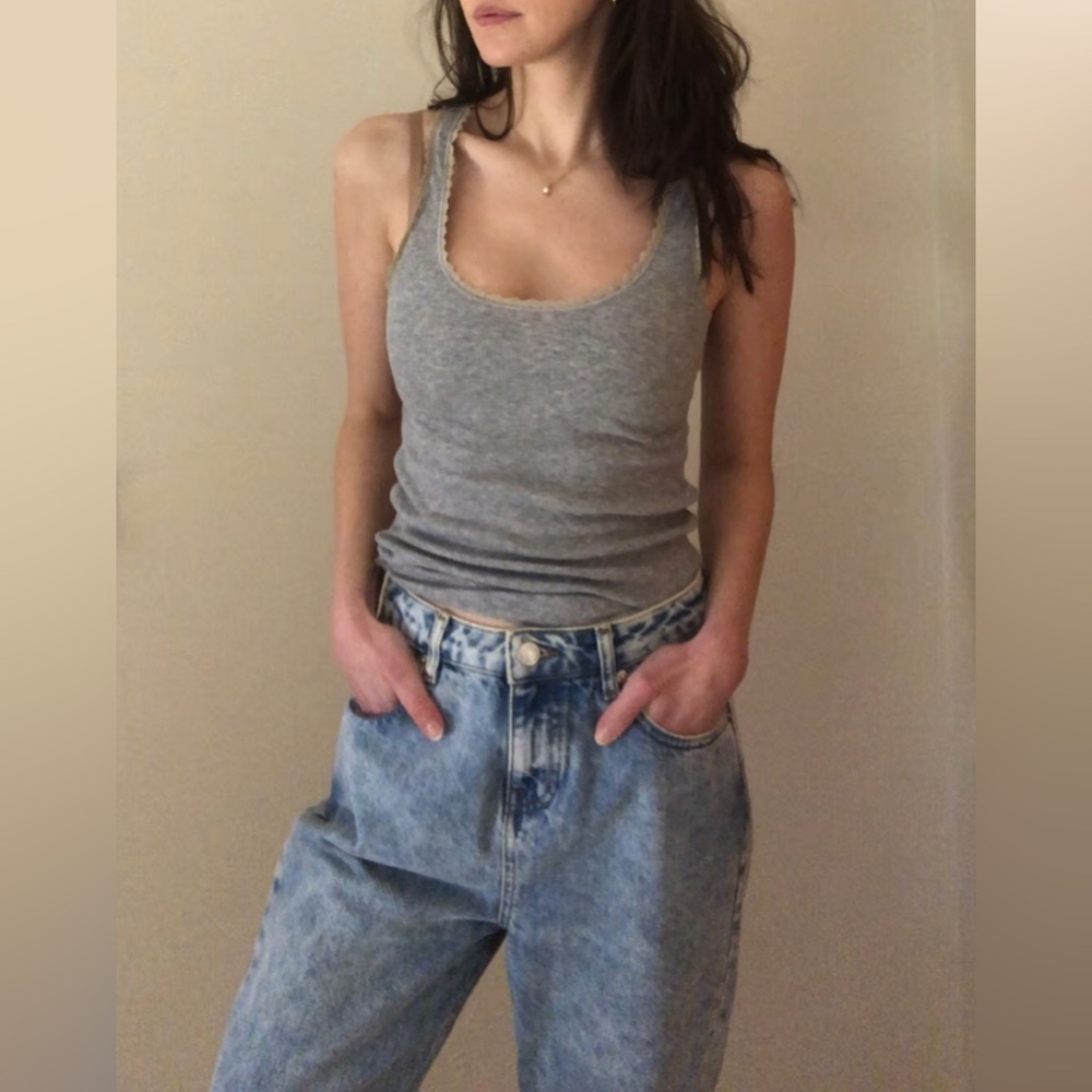 Grunge Streetwear Jeans Light Blue Acid Wash Baggy 26P- W26 L26 Like New